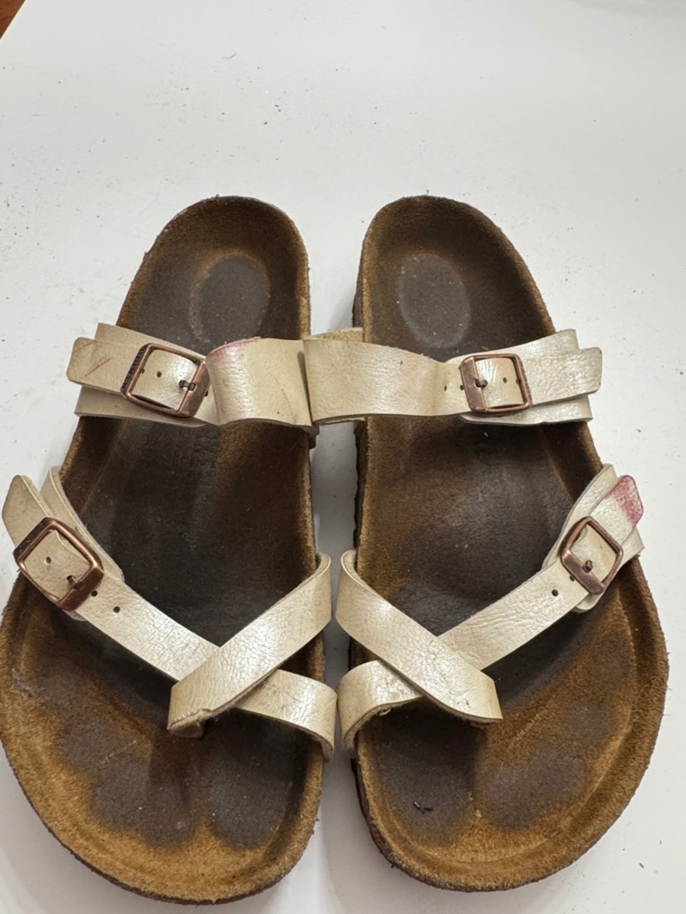 Women cream Birkenstock size 37